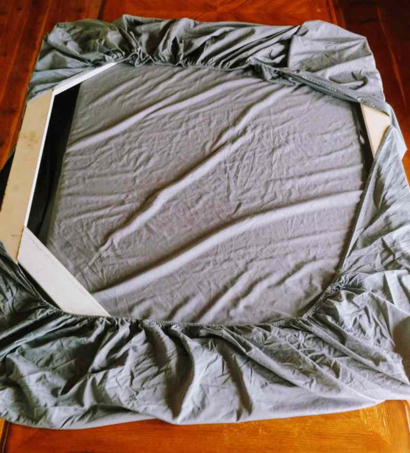 How to Turn a Shower Curtain Into Giant Wall Art Dengarden