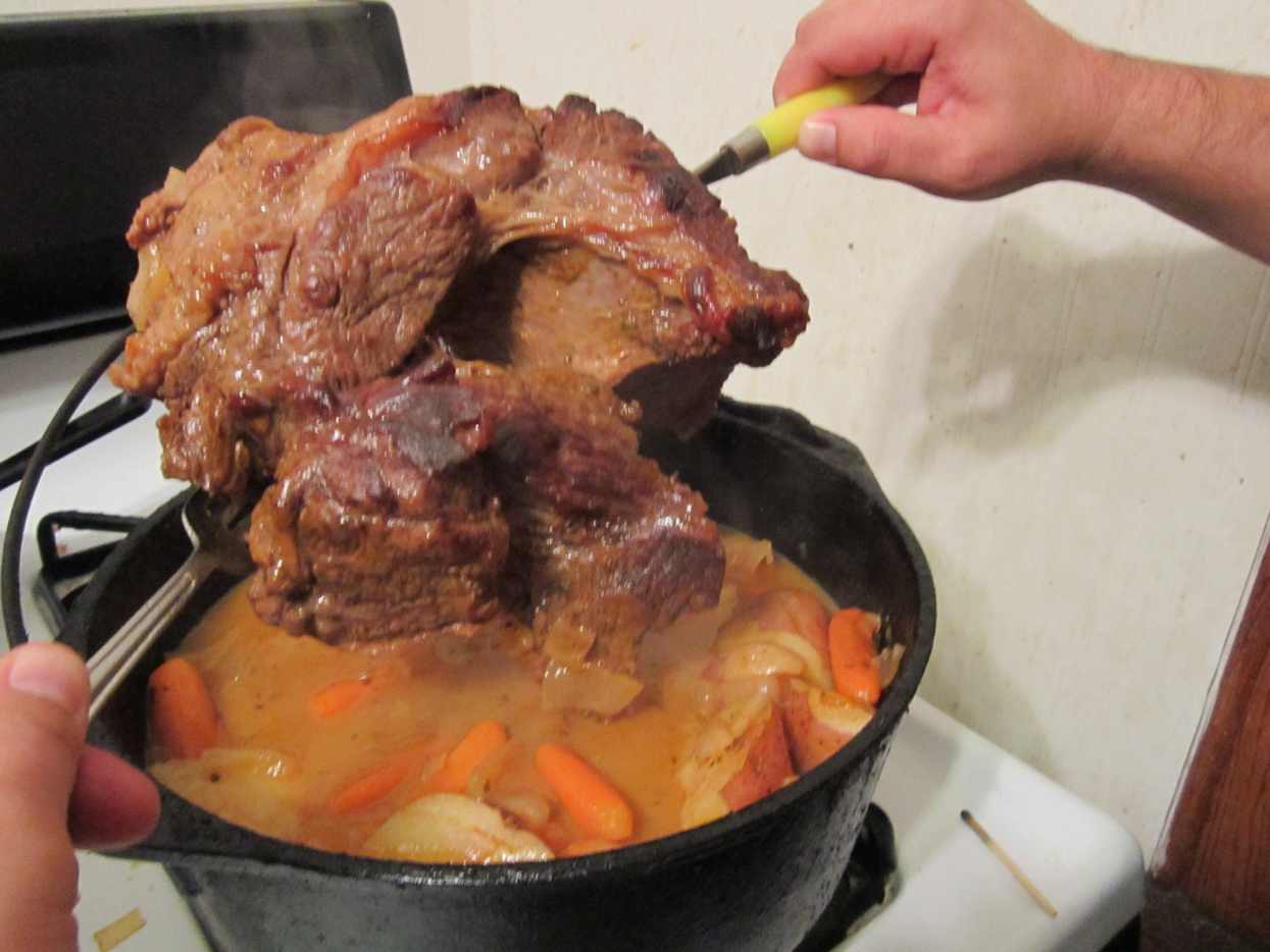 How to Cook Pot Roast in a CastIron Dutch Oven Delishably
