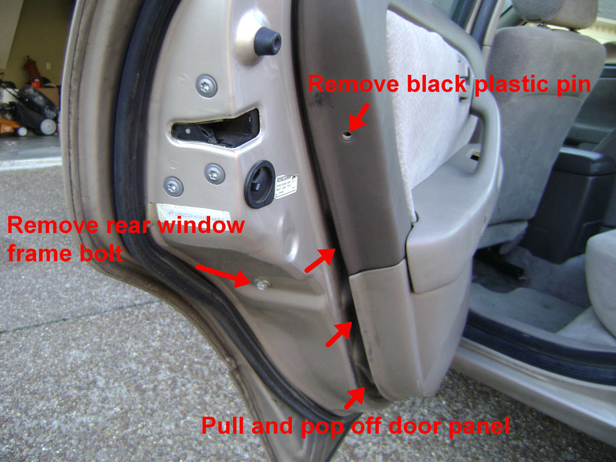 How To Replace Or Repair The Rear Door Handle Door Latch Or Door Lock Actuator On The Toyota