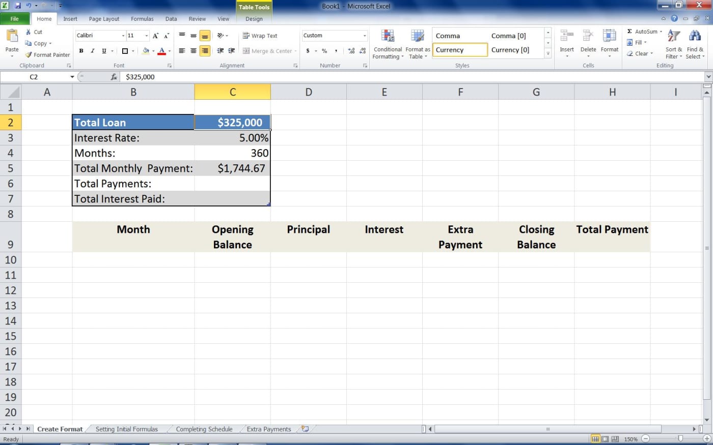 excel mortgage calculator with extra payments