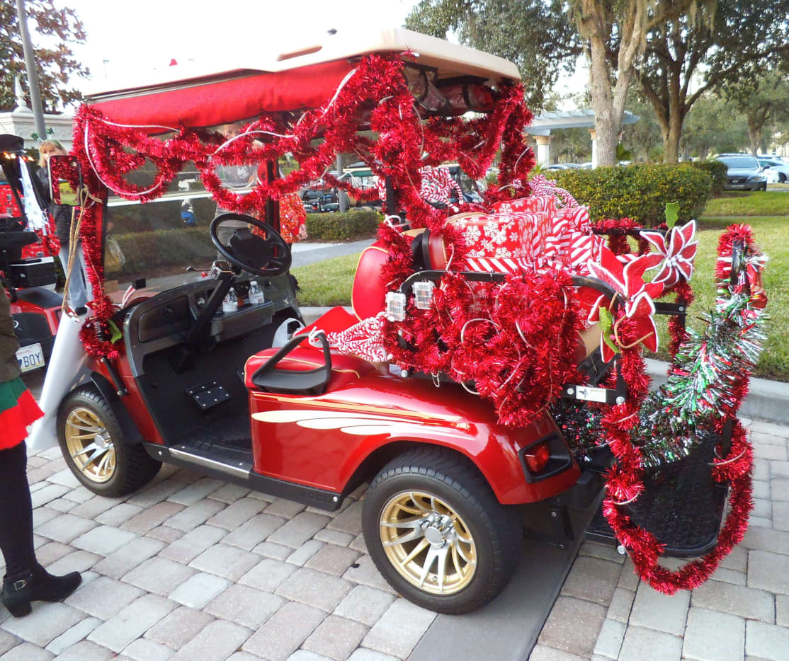 Golf Cart Decorations Christmas 