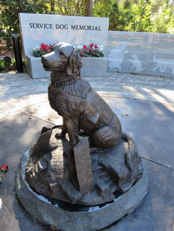Service Dog Memorial in Houston LetterPile