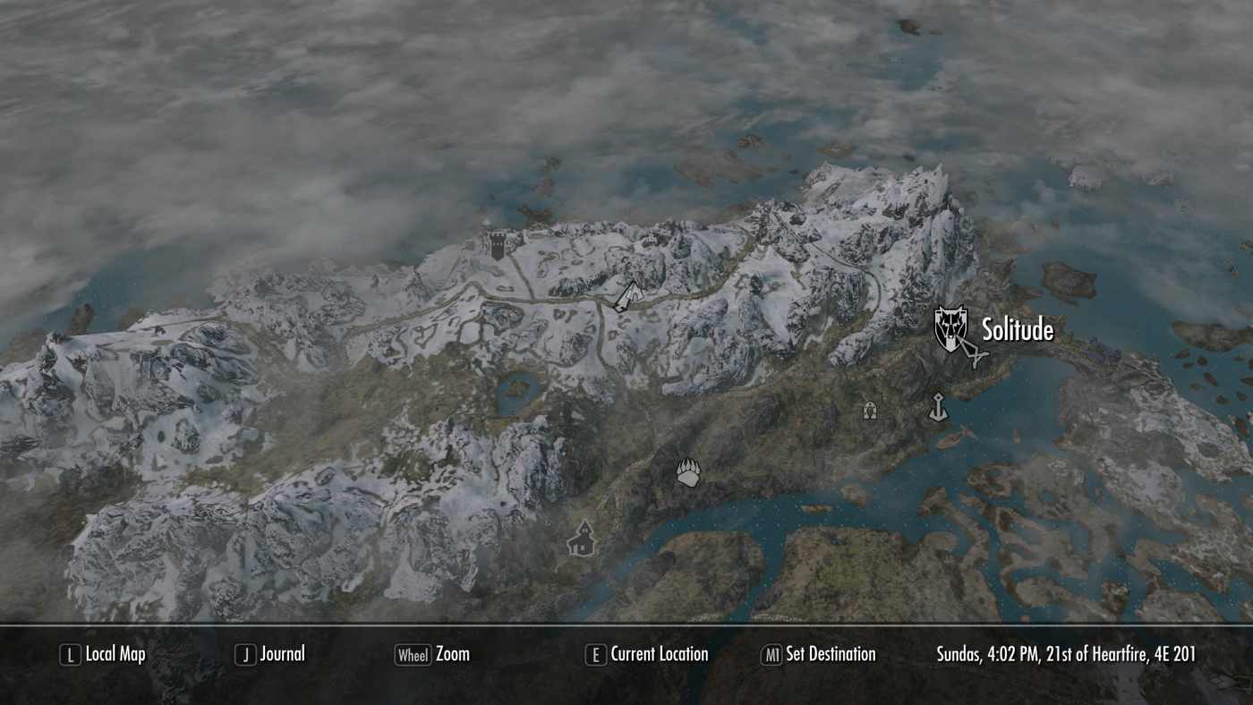 The Locations of the Most Abundant Amounts of Blisterwort in "Skyrim