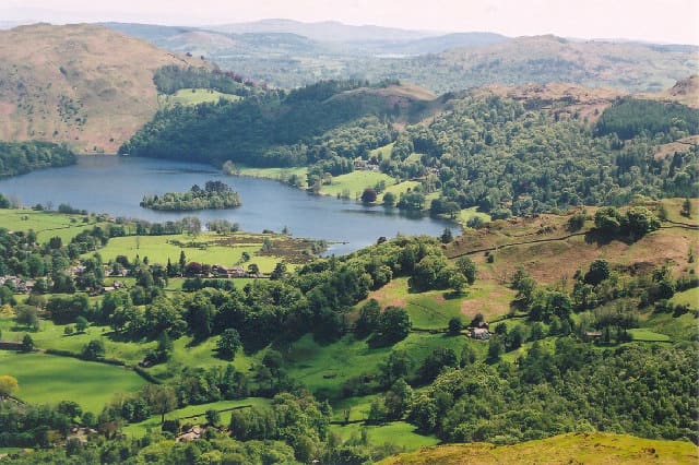 Grasmere, from Helm Crag, Southern Lakes, Cumbria