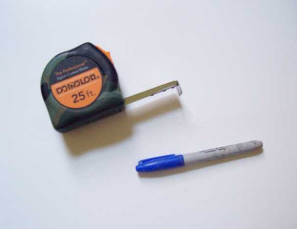 Tape measure and marker