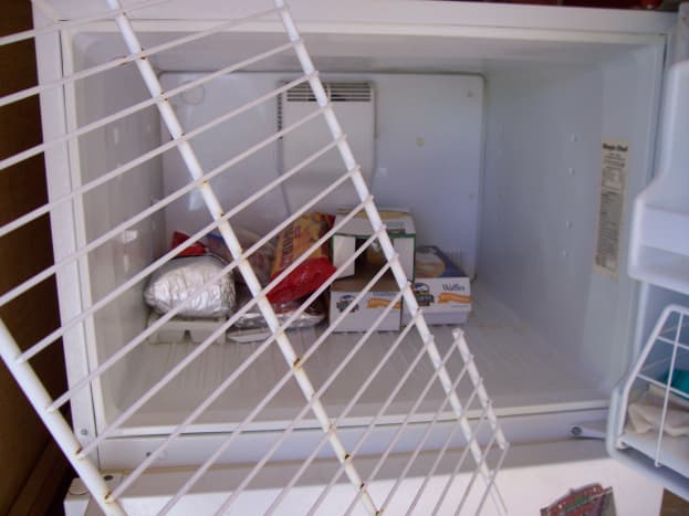 Remove the freezer rack for easier cleaning.