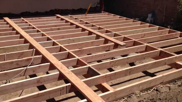 Figure 1: Floor joists and their direction can tell you a lot about whether or not walls are load bearing.