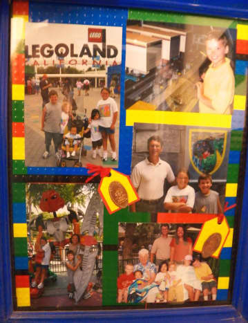Lego Scrapbook using Lego paper and pictures from Legoland.