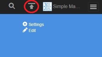 The upload button is located to the left of your archive.org avatar.