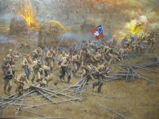 Confederate troops at Prairie Grove, the bloody battle of Prairie Grove was a tactical draw, but once again the Confederates were forced to retreat south towards Van Buren, and Missouri remained firmly in Union hands.