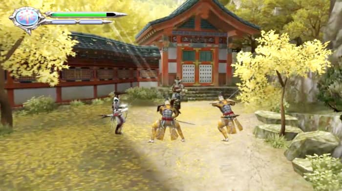 Battle before a Shinto shrine in &quot;Dawn of the Samurai&quot;