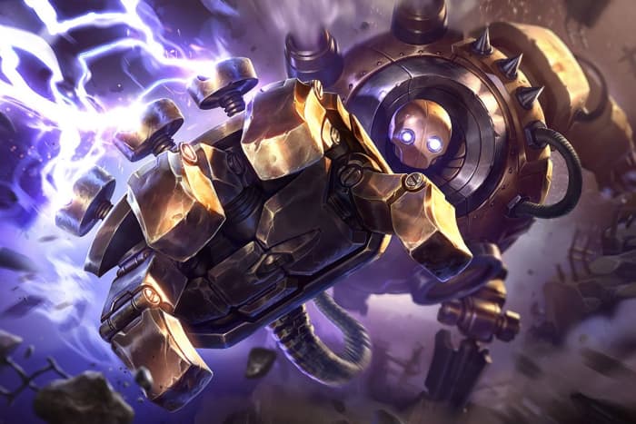 Blitzcrank can pull enemy champions towards himself, and is great for hard engage, making picks, and countering squishy lane opponents.