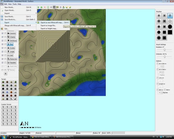 Exporting your WorldPainter file is the only way to download it as a Minecraft map.