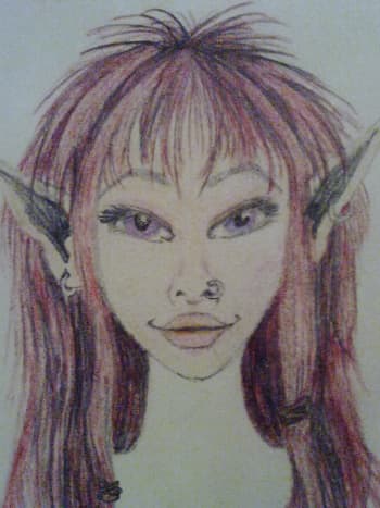 A little sketch of one of my characters: this is Nym, an elf, by me!
