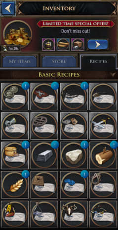 The &quot;Basic Recipe&quot; section under the &quot;Recipe&quot; tab.