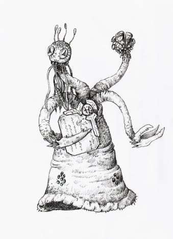 A depiction of one of Lovecraft's Yith