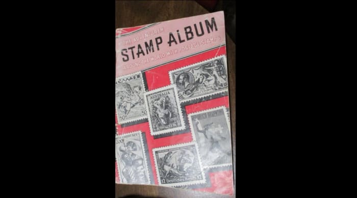 My mother's stamp collection book