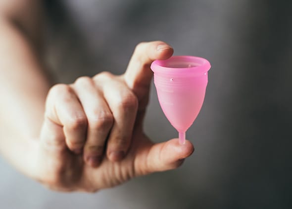 A small menstrual cup.
