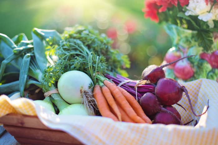 Fresh fruits and vegetables can help you feel upbeat.