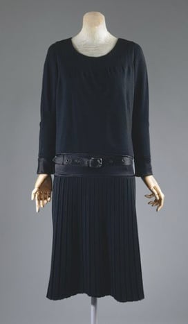 1927 wool jersey little black dress designed by Chanel