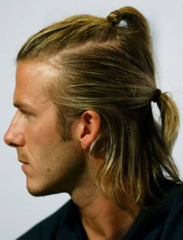 Double-ponytail on a man.