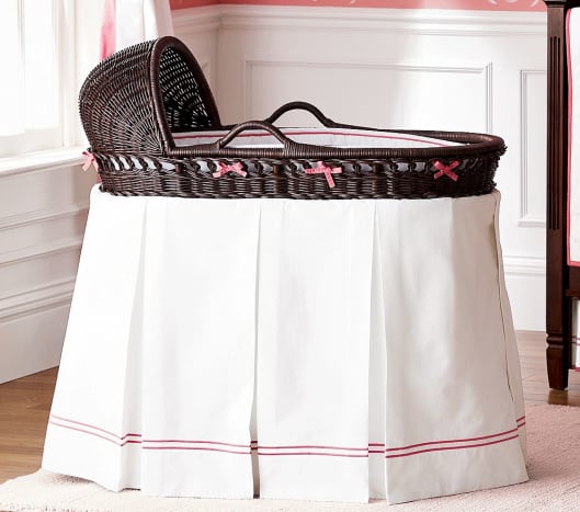The perfect bassinet from PotteryBarn Kids.  Sturdy, hidden storage, chic, vintage look, modern style.  www.potterybarnkids.com