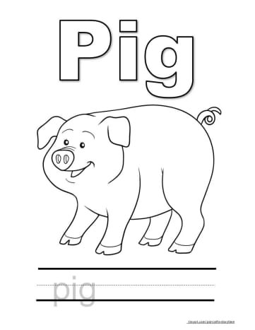 Big Pig Coloring Page