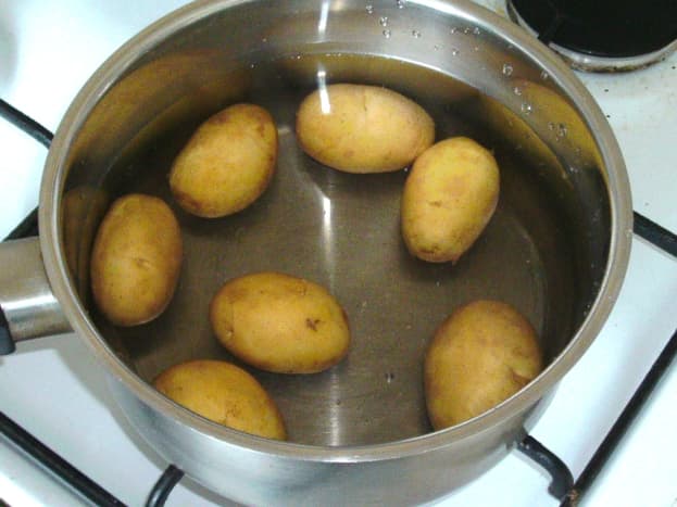 Potatoes ready for boiling