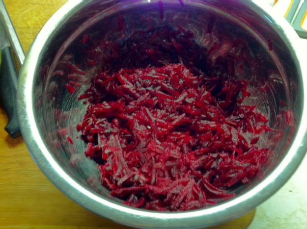Grated beets