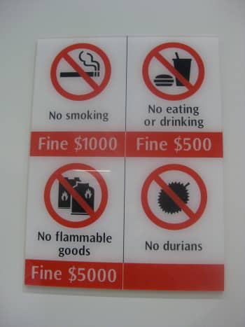 Durian is not permitted to be eaten in or around hotels or other places in Singapore, or in public areas in other Southeast Asian cities!