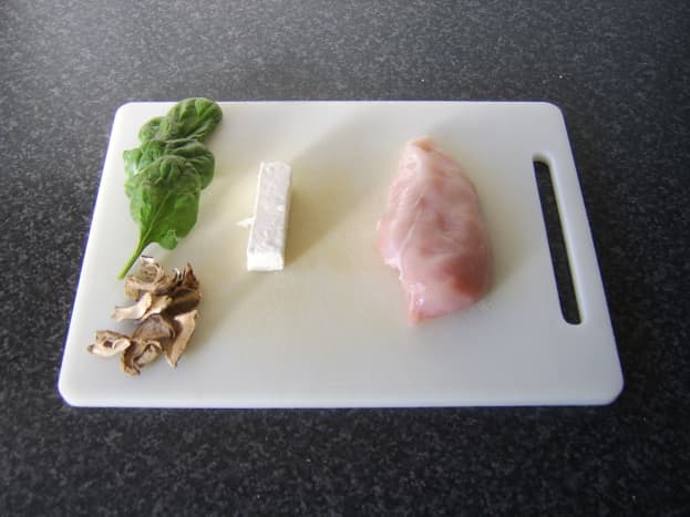 Ingredients for stuffed chicken breast
