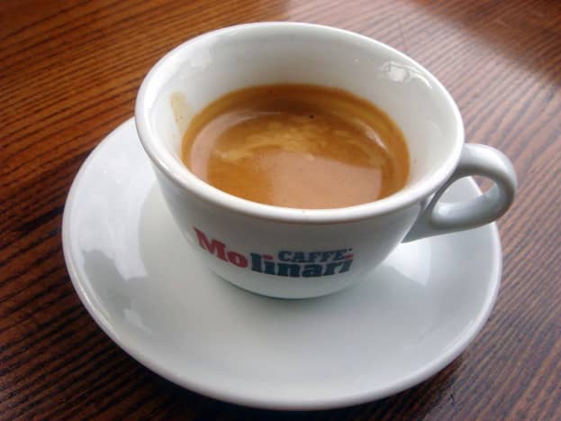 Espresso is usually served in small cups