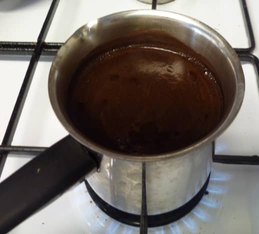 Boiling Arabic coffee