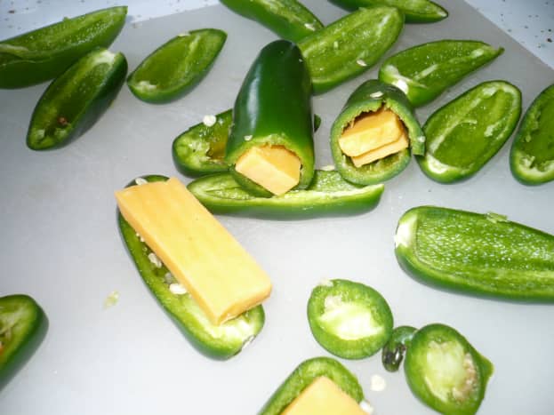 See the different ways the peppers were filled with cheese