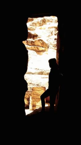Silhouette at Petra.