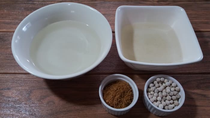 Ingredients for sago't gulaman