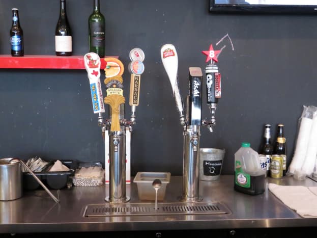 Beers on tap