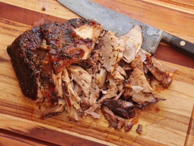 Perfectly marinated, roasted, succulent pork shoulder for your perfect Cubano. 
