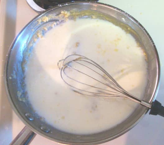 Making white sauce