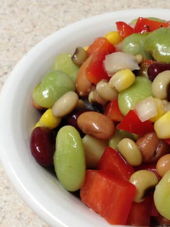 Lucky black-eyed peas in a salad.