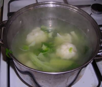 Boil the cauliflower.