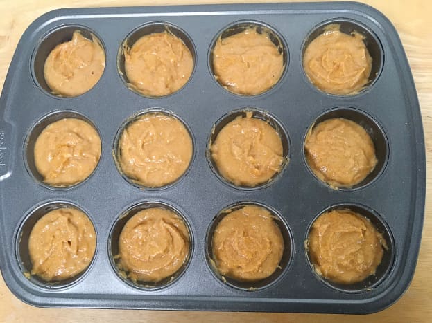 Muffins ready to go in the oven
