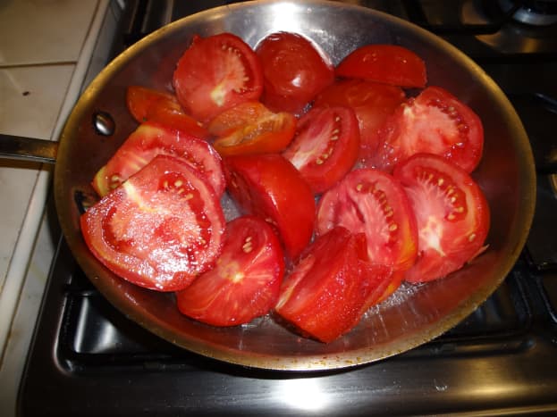 Prep the tomatoes.
