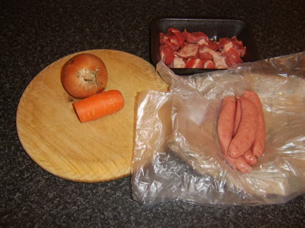 Sausage and beef casserole ingredients