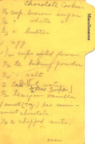 My Grandmother's Recipe for Chocolate Cookies