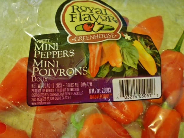Bag of the mini peppers that we like to use.