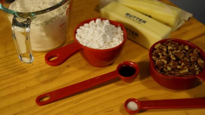 Ingredients for polvorones or Mexican wedding cakes.