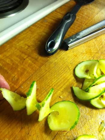 Experimenting with a cucumber