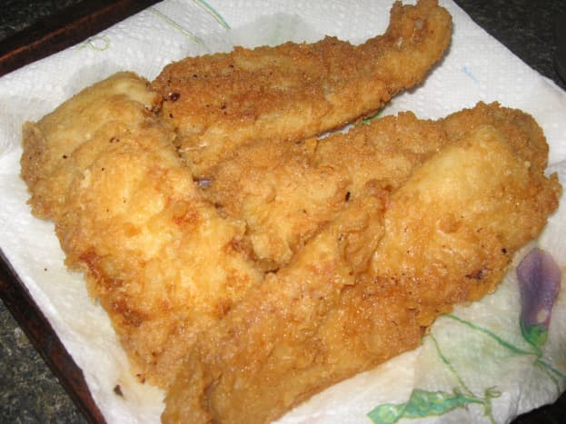 Fried flounder