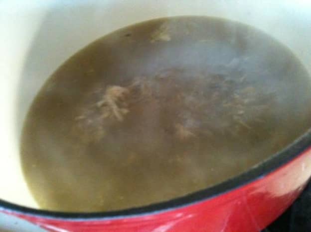It all starts with the homemade broth.